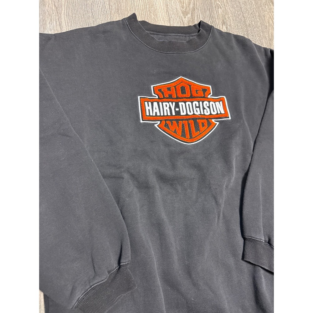 Big Dogs Hairy-Dogison Wild Sweatshirt Black XL Parody Biker Graphic Pullover